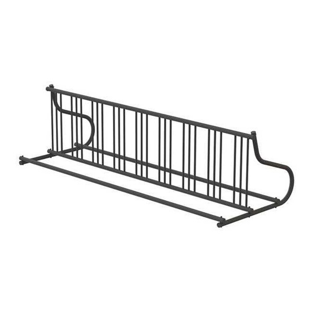 Madrax Bike Rack,2-Sided,18-Bike,110 in.,Black QS-GR112-B