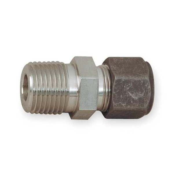Parker Strt, Steel, Comp. 1/4 in, MNPT 1/8 in 4MSC2N-S