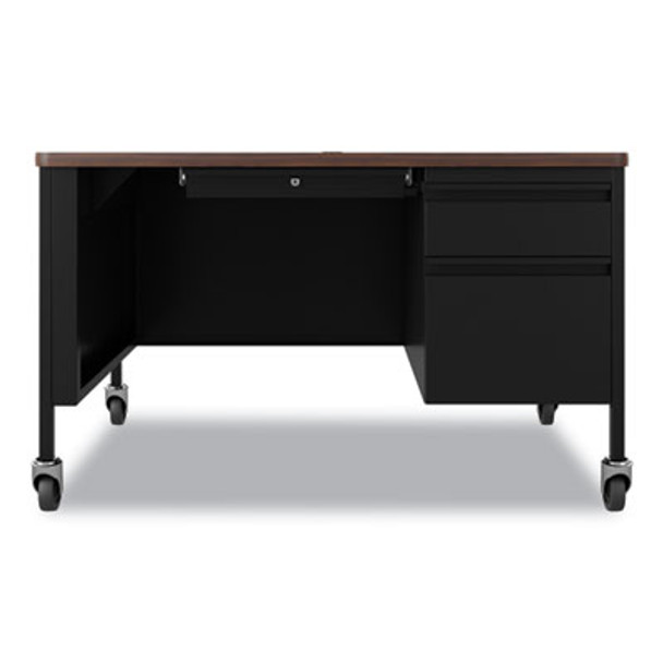 Hirsh Industries® DESK,30X48,SGL MOB,BK/WAL 22656