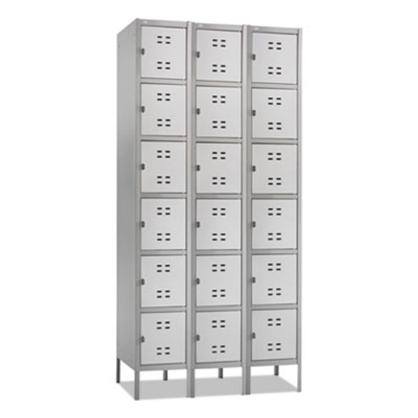 Safco® Three-Column Box Locker, 36w X 18d X 78h, Two-Tone Gray 5527GR