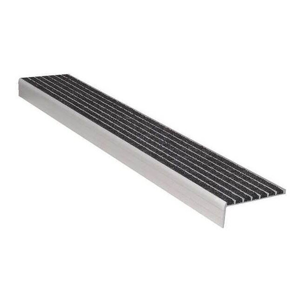 Stair Nosing Extruded Aluminum Black, 60 in W x 1/4" Thick