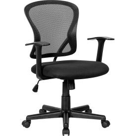 Interion Mesh Back Office Chair Fabric Seat Black