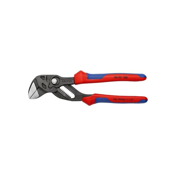 Knipex Pliers Wrenches, Tongue/Groove, 180 mm L 86 02 180