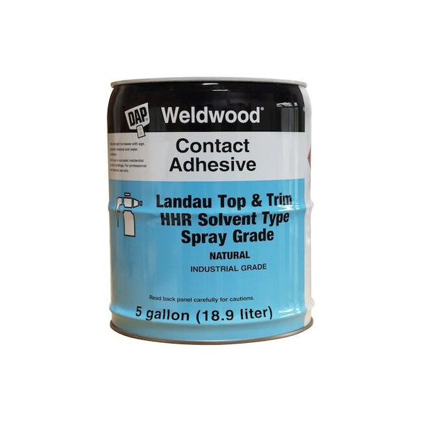 Dap Contact Cement, Weldwood Landau Top and Trim Series, Natural, 5 gal, Can 234