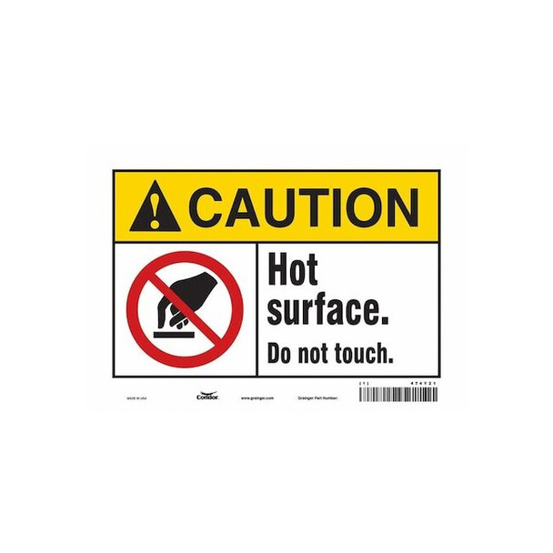 Danger Sign, 7 in H, 10 in W, Vinyl, Vertical Rectangle, English, 474Y21