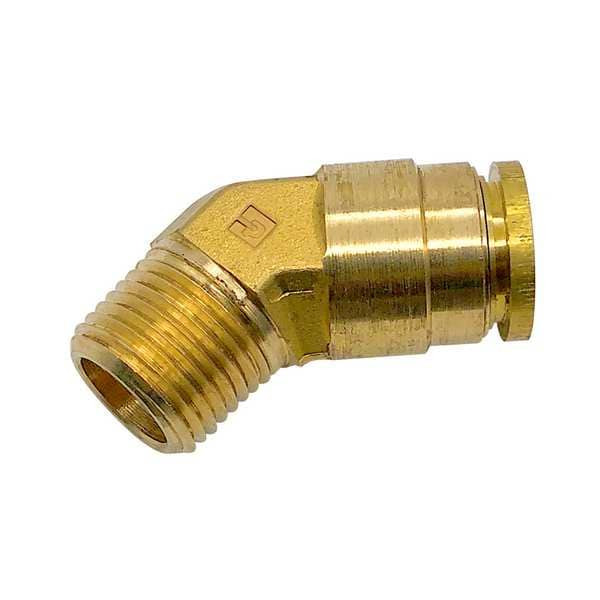 Parker Brass DOT Push-to-Connect Fitting, Brass, Silver 179PTCNS-6-2