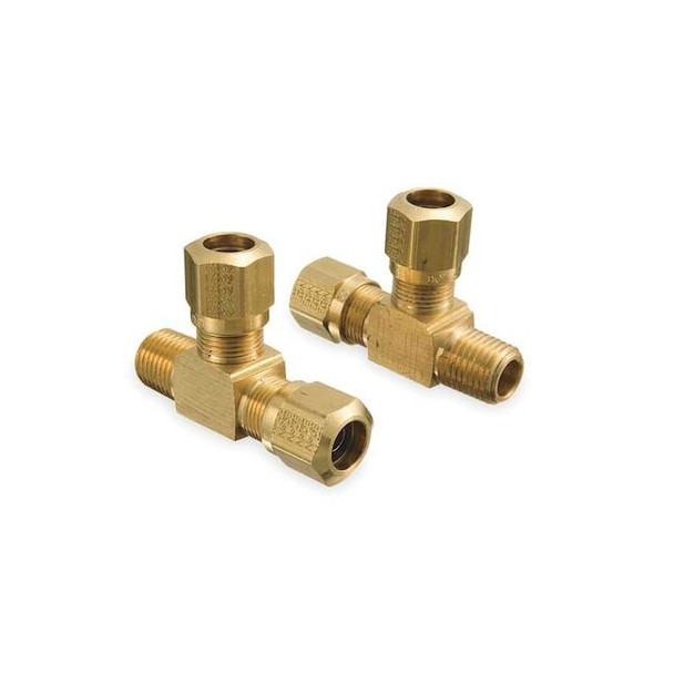 Weatherhead Tee,Brass,Comp3/8",Comp3/8",MNPT3/8" 1471X6X6X6