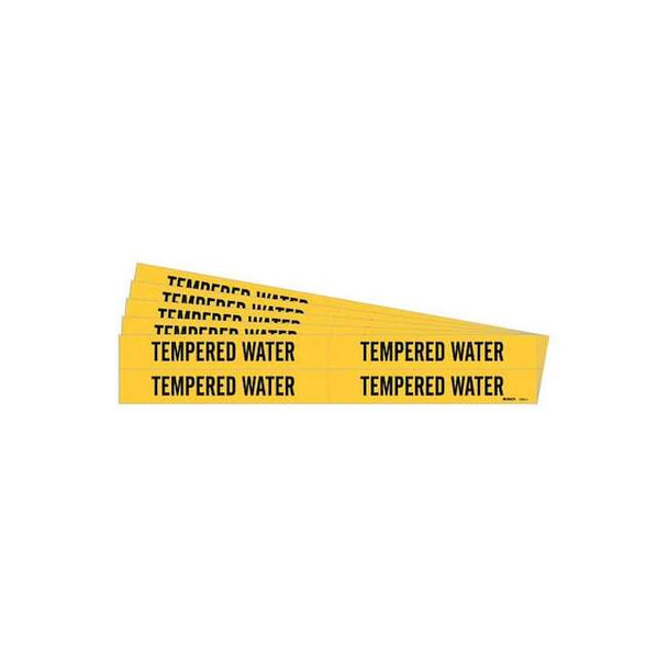 Brady Pipe Marker,Tempered Water,PK5 7283-4-PK