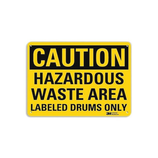 Caution Sign, 10 in H, 14 in W, Horizontal Rectangle, English, U4-1378-NA_14x10