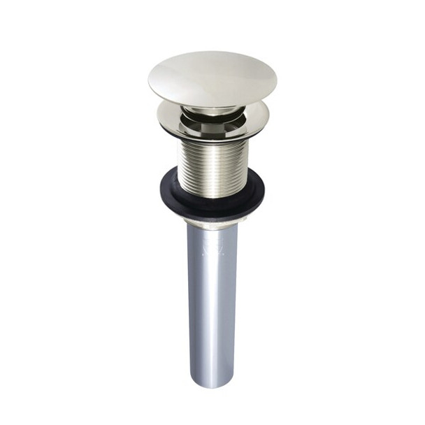 Brass, Bathroom Sink Drain, Push Pop-Up Drain without Overflow