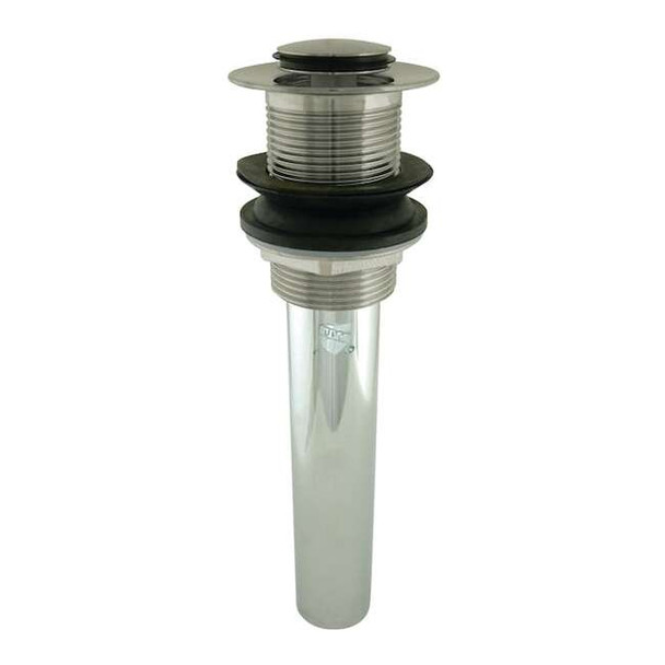 Bathroom Sink Push Pop-Up Drain without Overflow, 1-1/4" Pipe Dia., Brass