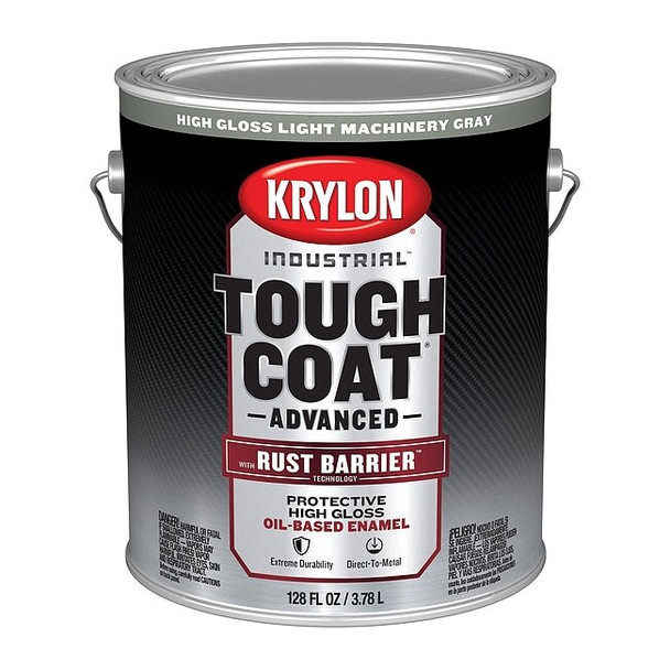 Exterior Protective Coating, Gloss, Oil/Alkyd Base, Light Machinery Gray, 1 gal