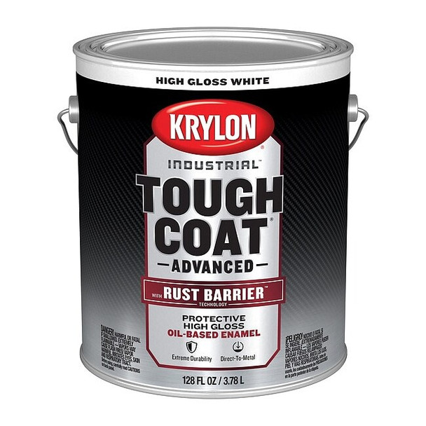 Exterior Protective Coating, Gloss, Oil/Alkyd Base, White, 1 gal