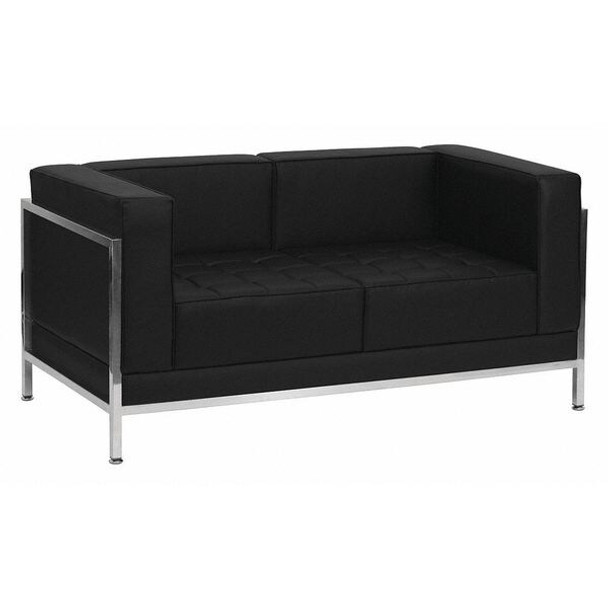 Loveseat, 28-3/4" x 27-1/4", Upholstery Color: Black