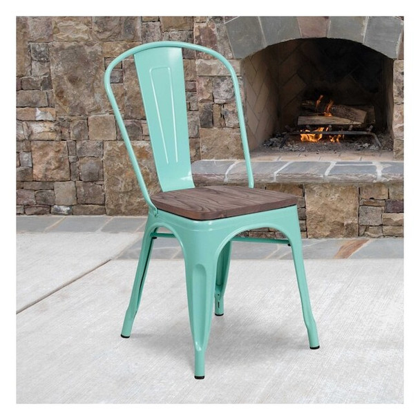 Flash Furniture Metal Chair,Green ET-3534-MINT-WD-GG