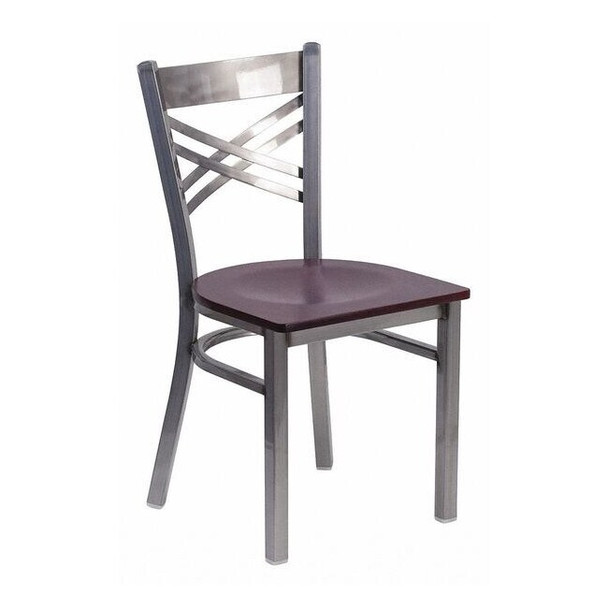 Hercules Restaurant Chair, Wood Back, 16-1/2 in W 17" L 32-1/4" H