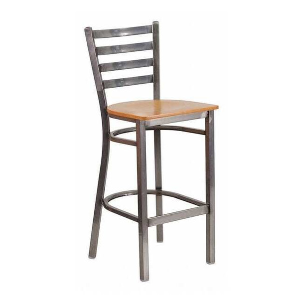 Barstool,Ladder Back,Clr w/Natural Seat