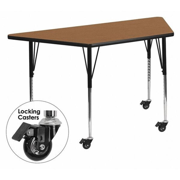 Activity Table,Trapezoid,Oak,30"x60"