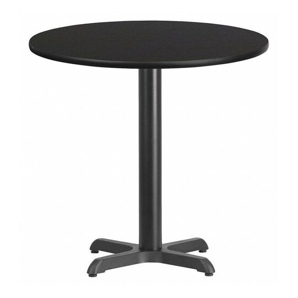 Flash Furniture Round Laminate Table Top, Black XU-RD-30-BLKTB-T2222-GG