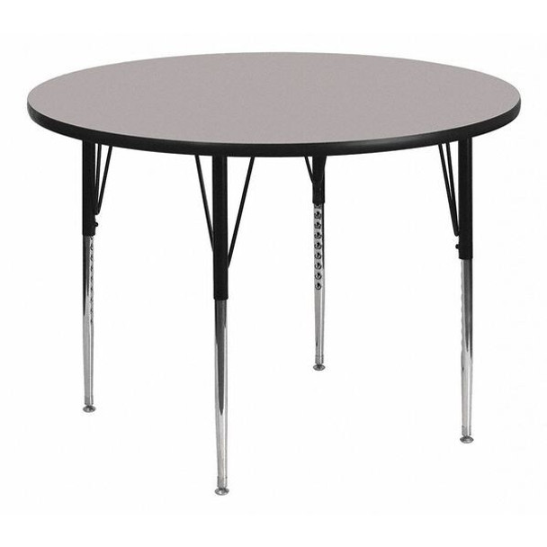 Flash Furniture Activity Table,Round,Gray,42" XU-A42-RND-GY-H-A-GG