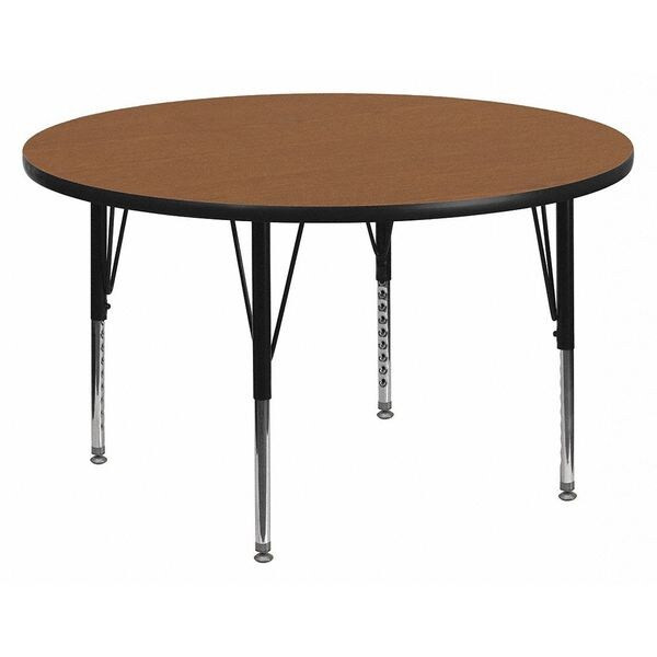 Flash Furniture Round Activity Table, Laminate, Wood Grain XU-A42-RND-OAK-T-P-GG