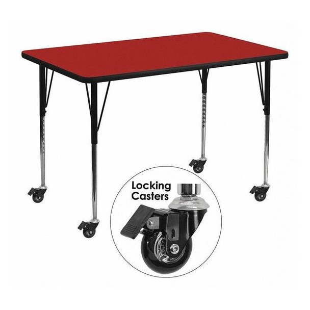 Rectangle Activity Table, Laminate, Red