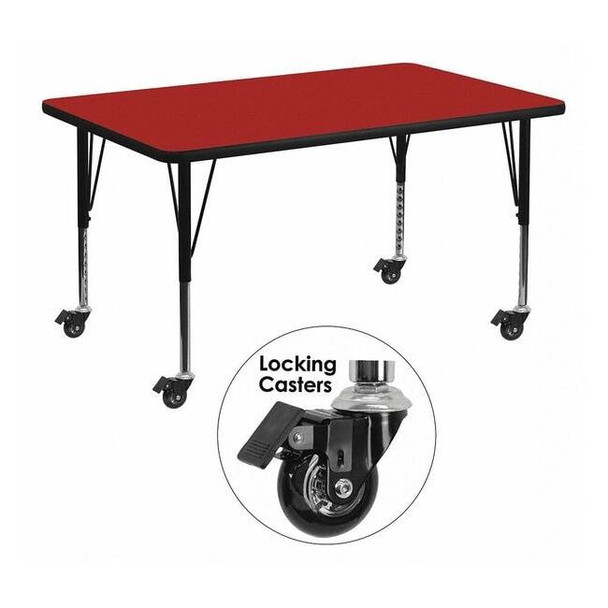 Rectangle Activity Table, Laminate, Red