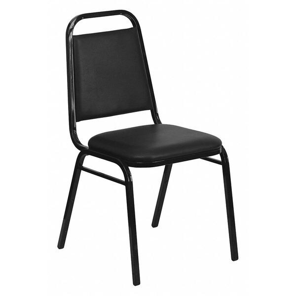 Hercules Banquet Chair, Black Back, 17-1/2 in W 20-1/4" L 34" H, Vinyl Seat