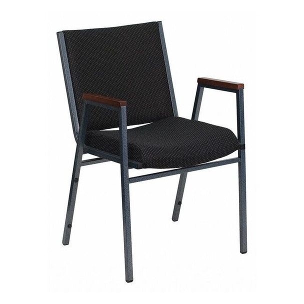 Flash Furniture Fabric Stack Armchair,Black XU-60154-BK-GG