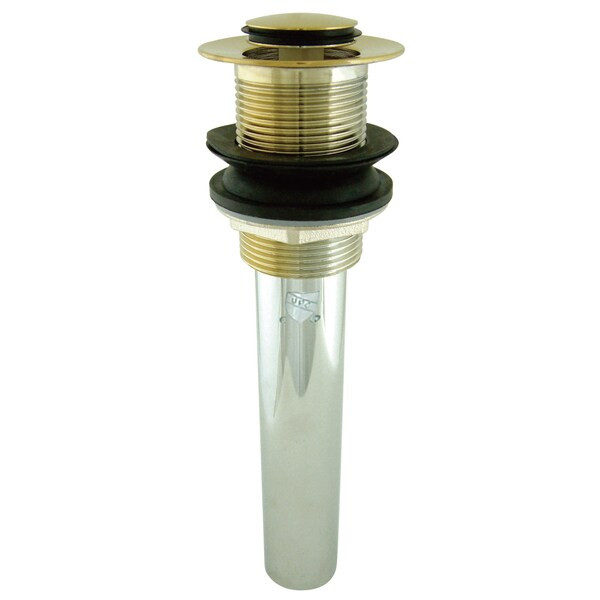 Brass, Bathroom Sink Drain, Push Pop-Up Drain without Overflow