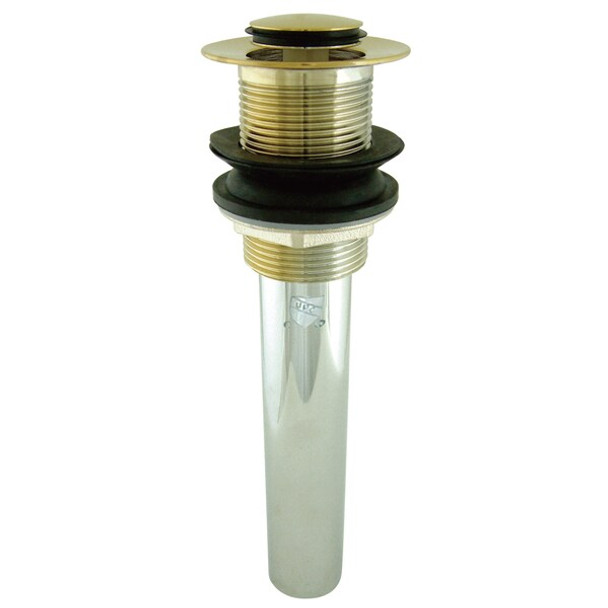 Brass, Bathroom Sink Drain, Push Pop-Up Drain without Overflow