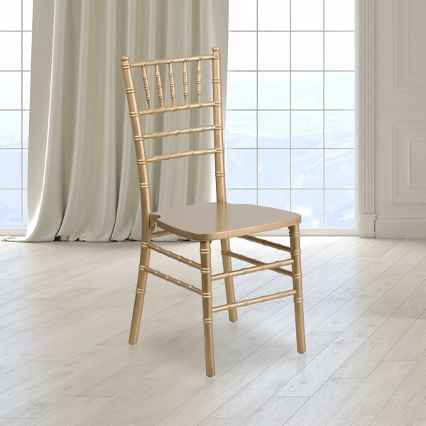 Flash Furniture HERCULES Series Gold Wood Chiavari Chair,PK2 2-XS-GOLD-GG