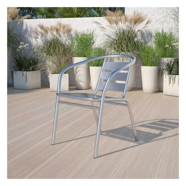 Flash Furniture Heavy Duty Commercial Restaurant Stack Chair, PK4 4-TLH-1-GG