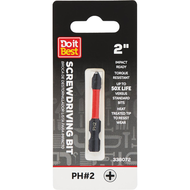 Do it Best 2 In. Phillips #2 Impact Ready Screwdriver Bit QJDIB-SC-006