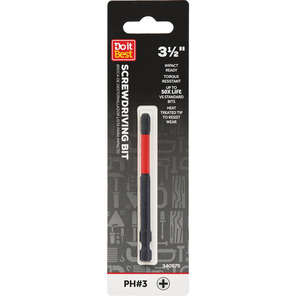 Do it Best 3.5 In. Phillips #3 Impact Ready Screwdriver Bit QJDIB-SC-011