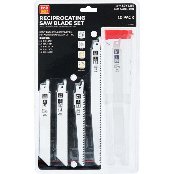 Do it Best Bi-Metal Reciprocating Saw Blade Set (10-Piece) QJDIB-PTASET-020