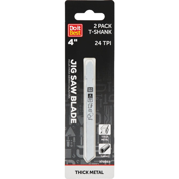 Do it Best T-Shank 4 In. 24 TPI Thick Metal Cutting Jigsaw Blade (2-Pack)