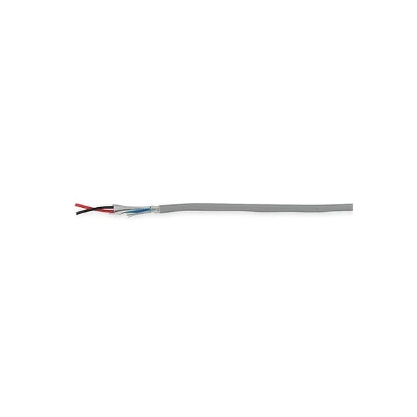 Power Limited and Communication Cable, 3 C, Gray, PVC, 1000 ft.