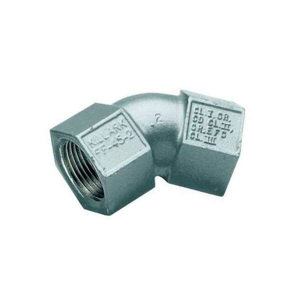 IMC 45 Deg Elbow, 3/4 in, Threaded, Iron, Powder Coated, Gray