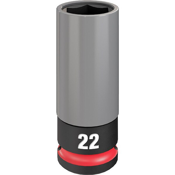 1/2 in Drive Lug Nut Wheel Socket Deep Socket, Black Phosphate