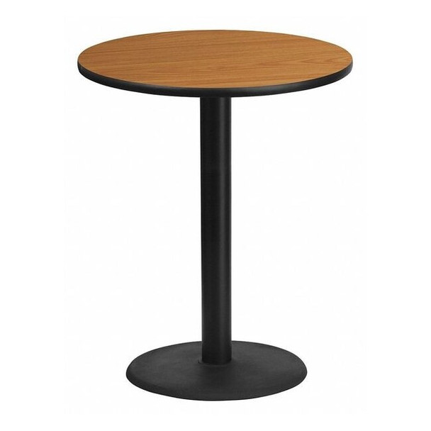 Round Natural Laminate Table, Laminate Top, Wood Grain