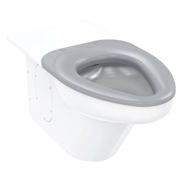 Toilet Bowl, 1.28/1.6 gpf, Flush Valve, Wall Mount, Elongated, White