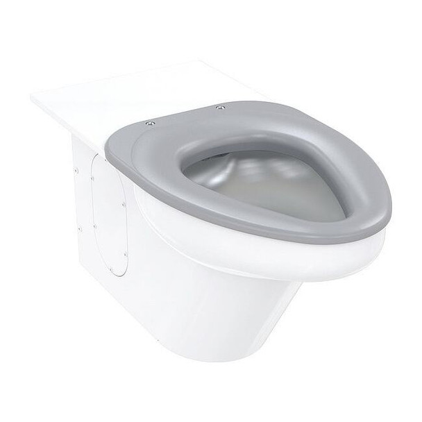 Toilet Bowl, 1.28/1.6 gpf, Flush Valve, Wall Mount, Elongated, White