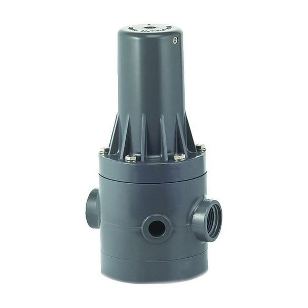 Plast-O-Matic Pressure Regulator,1-1/2 In,5 to 125 psi PRHM150V-PV