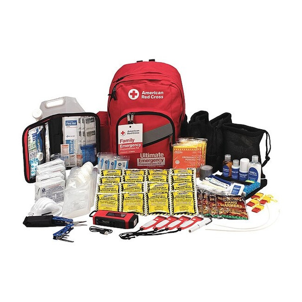American Red Cross First Aid Kit, Nylon 192 Components, 4 People Served 91053