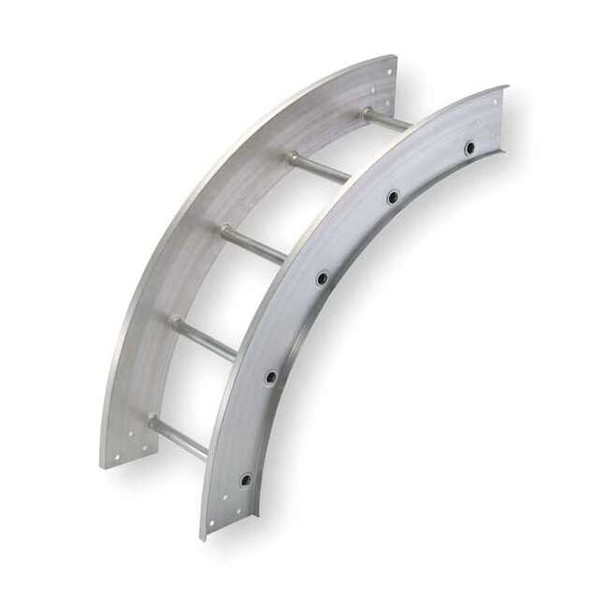 90 Degree Outside Vertical Elbow, 100 lb, 75 lb Capacity, Aluminum, Unfinished