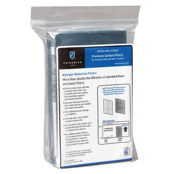 Friedrich Kuhl AC Filter,Polyester,PK3 KWCFM