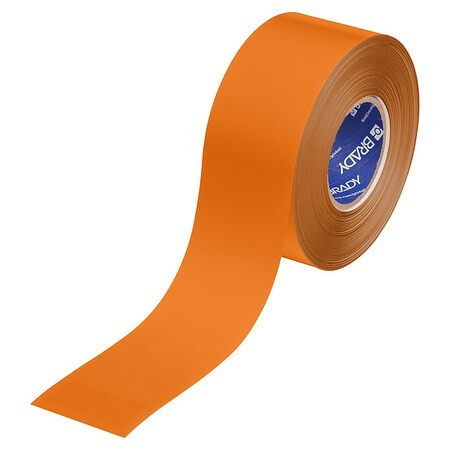 Brady Floor Marking Tape,Orng,3"W,100ft 177034
