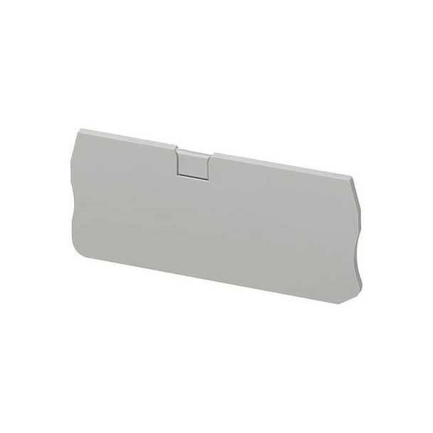 Schneider Electric End Barrier, Gray, Plastic, 1.44 in D NSYTRACR24