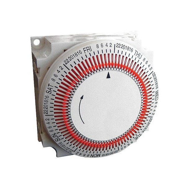 Trumeter ElectromechanicalTimer,24hr,SPDT,Plastic TM1S/3/120VAC/60HZ